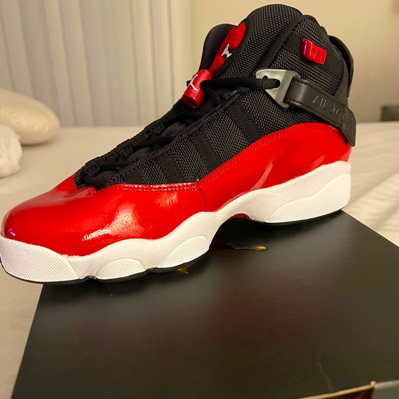 Jordan 6 RINGS(GS) red/black - Picture 1 of 9